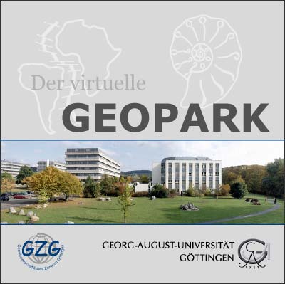 CD-ROM Cover: Der virtuelle Geopark des Geowissenschaftlichen Zentrums der Georg-August.Universit&auml;t in G&ouml;ttingen